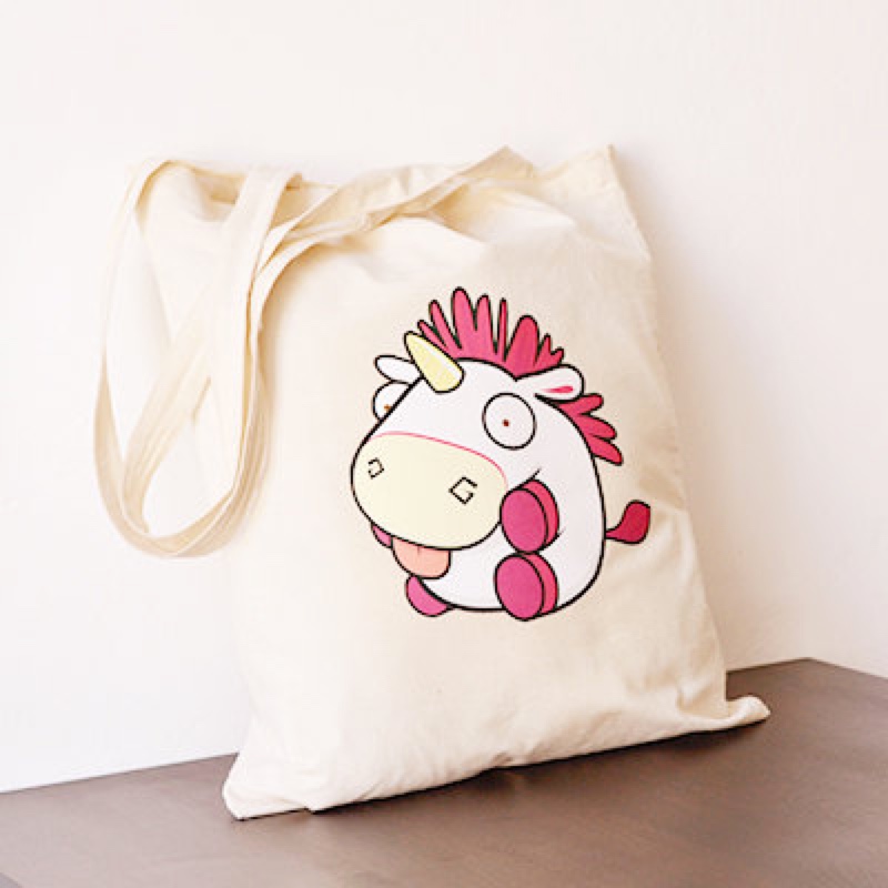 Fluffy unicorn bag