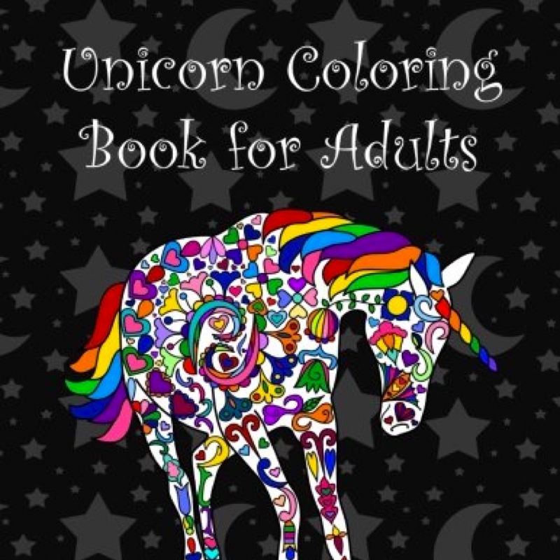 Unicorn coloring book for adults