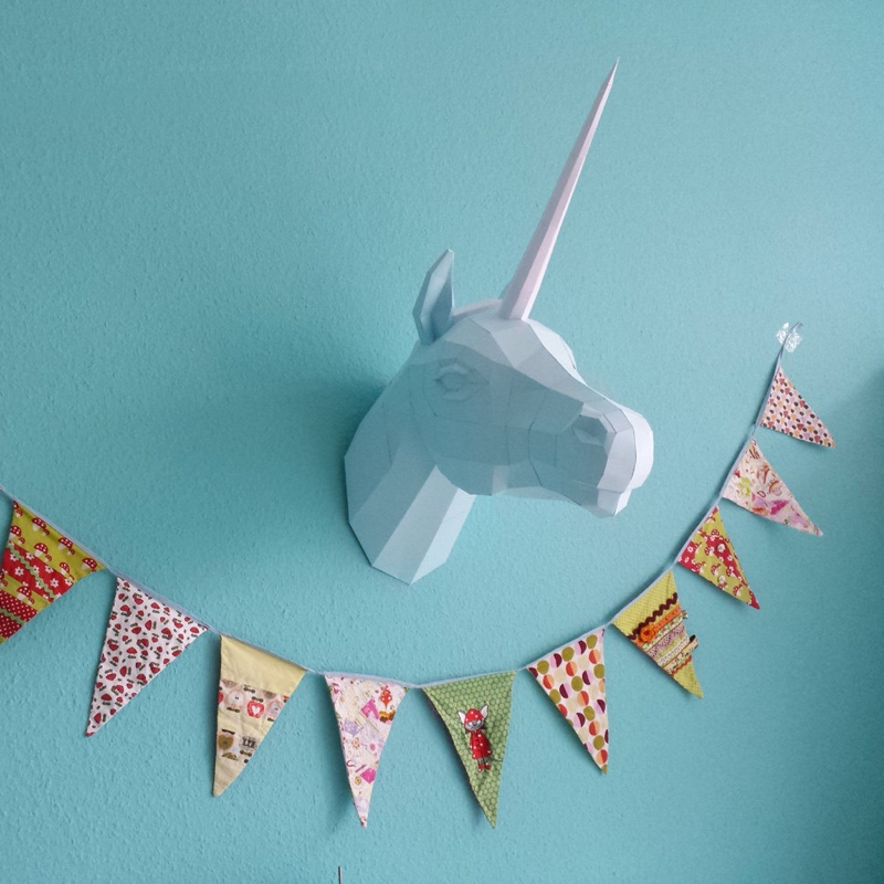 Unicorn paper trophy