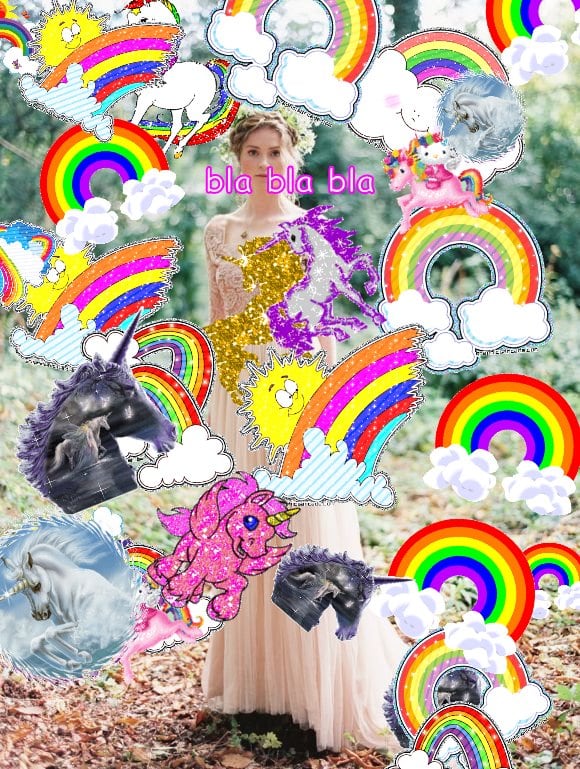 A cute happy super pink rainbow