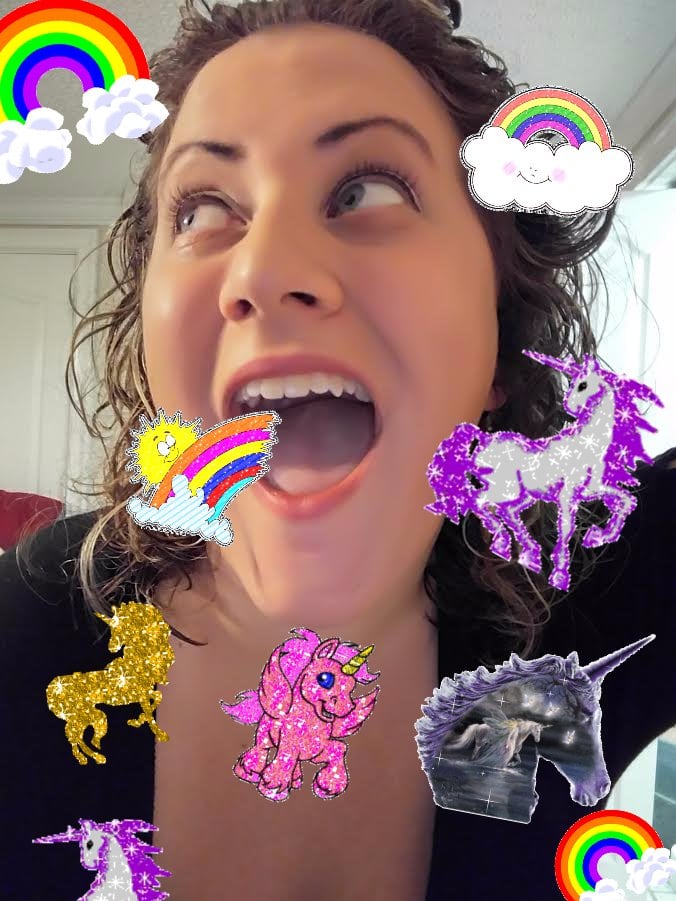 Crazy cool pink super cute rainbow