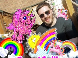 The glad sunny pink jolly fun