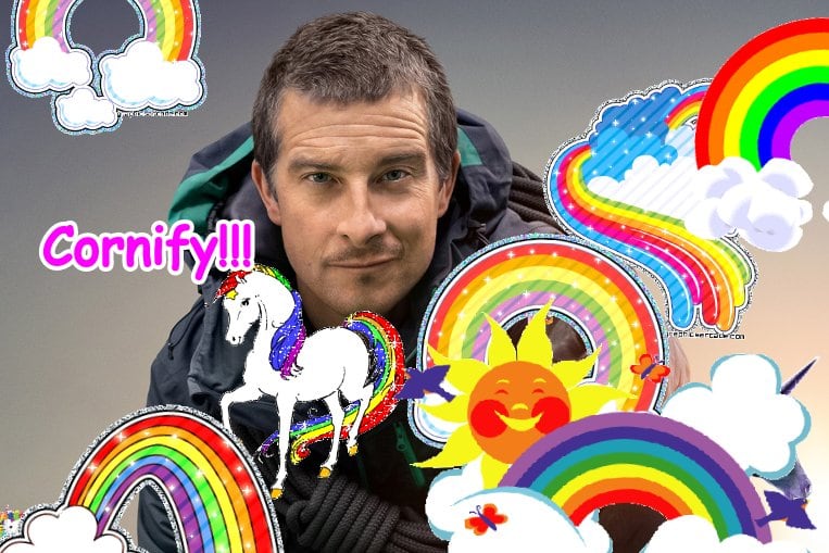 Crazy lovely sunny merry cute rainbow