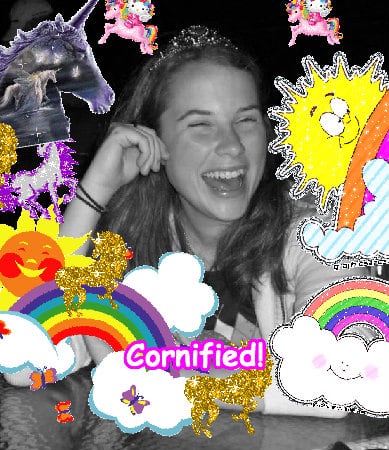 A joyful cool awesome cool unicorn