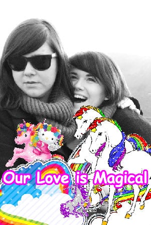 Mindblowingly happy cool pink glad friend