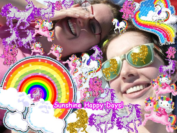 A joyful super super pink family