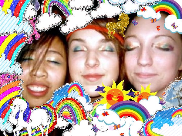 The glad happy divine joyful hug