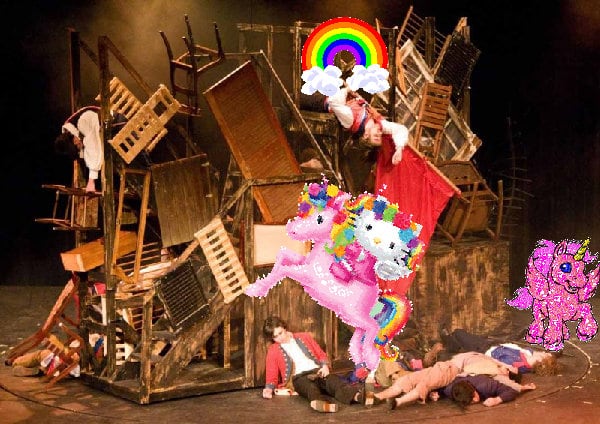 A pink great cool lovely unicorn