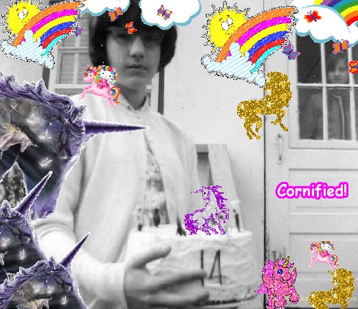 The glad cute super joyful friend