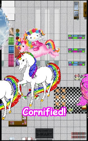 The pink jolly pink cute unicorn