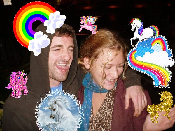 Crazy cool happy joyful happy unicorn