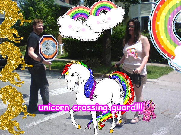 unicorn crossing guard!!!