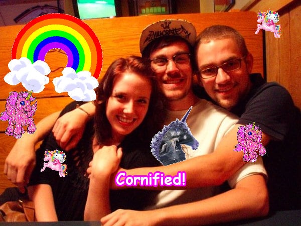 Crazy joyful super joyful lovely friend