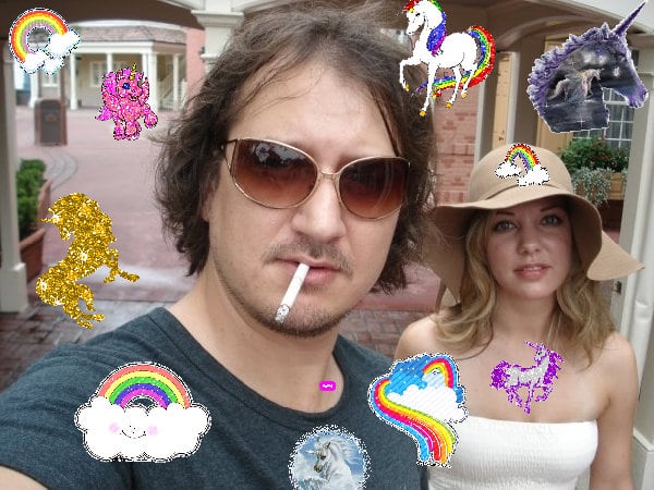 Crazy amazing sunny pink merry friend