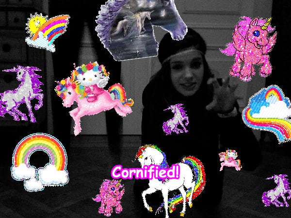 Crazy awesome sunny happy jolly unicorn