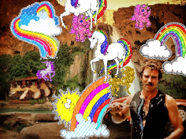 Crazy pink cool jolly merry happiness