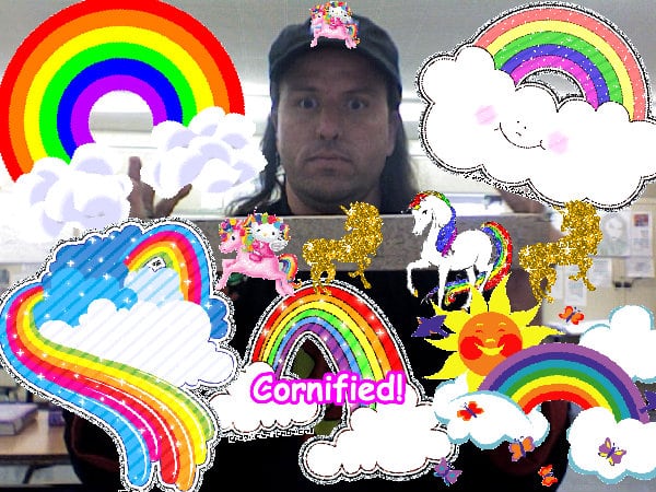 The happy glad cute super glitter