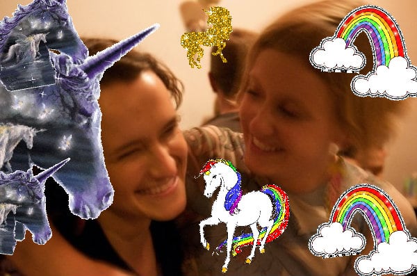 The joyful merry jolly pink image