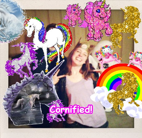 The happy glad joyful glad unicorn