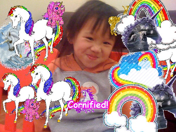 A cute awesome jolly lovely rainbow