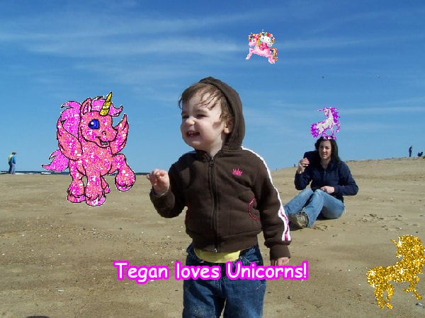 Tegan loves unicorns