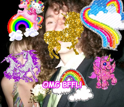 Crazy glad amazing joyful awesome hug