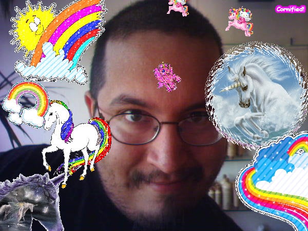 A sunny joyful awesome glad rainbow