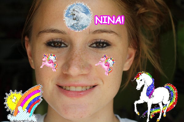 Crazy divine jolly happy cool hug