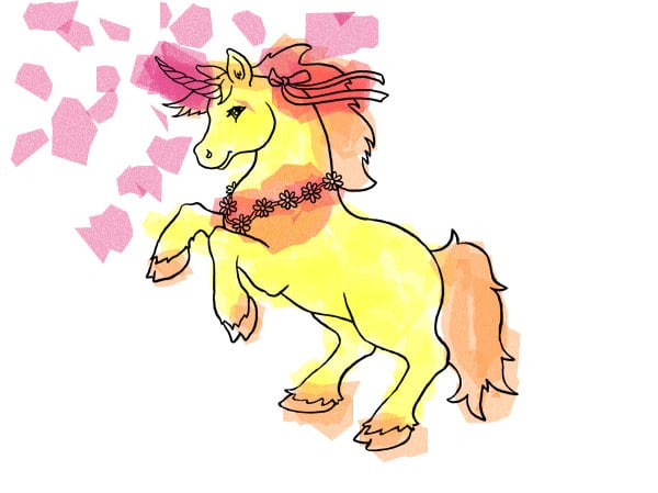 The most divine pink cute glad unicorn