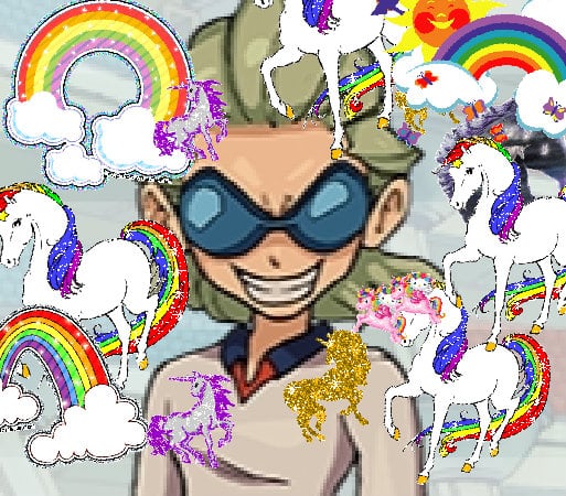 Crazy happy happy happy sunny composition