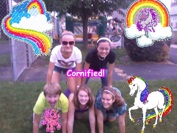 Crazy happy happy sunny jolly happiness