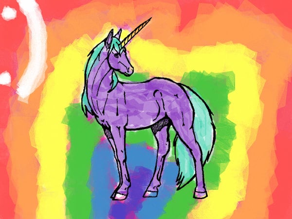 A joyful pink happy cute friend