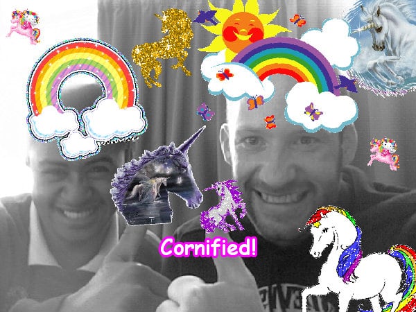 A awesome pink joyful amazing hug