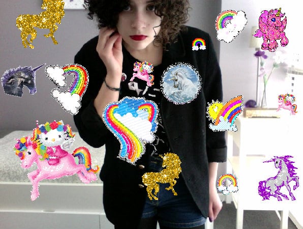 Super awesome awesome pink glad unicorn