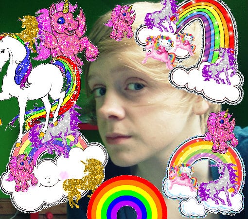 The pink amazing jolly glad fun