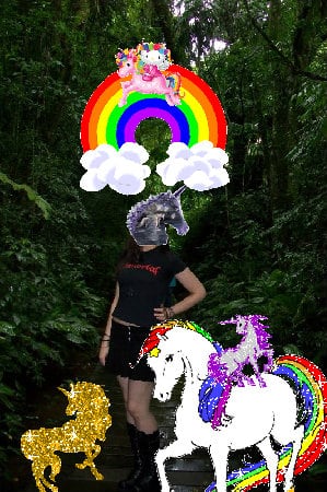 Crazy super super pink jolly unicorn