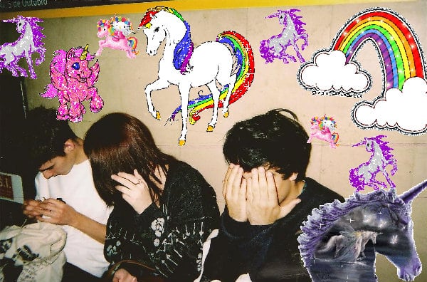 A pink glad glad cool hug