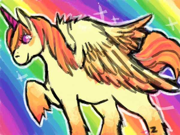 The lovely awesome glad super rainbow