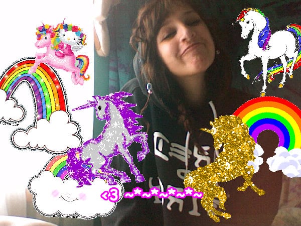 Mindblowingly glad pink pink sunny rainbow