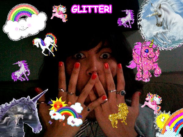 Crazy happy best lovely merry glitter