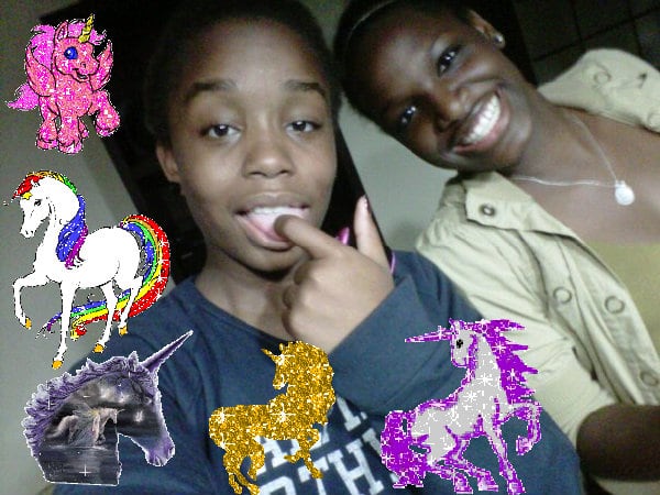 The cute glad super jolly friend