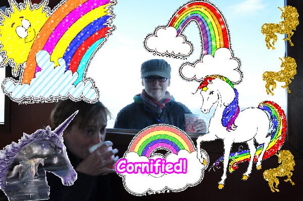 Super pink awesome happy pink rainbow