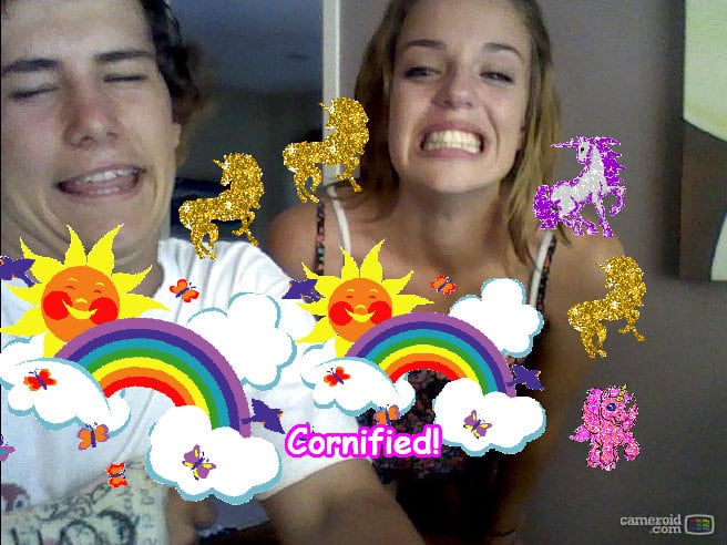 Crazy divine joyful happy joyful hug