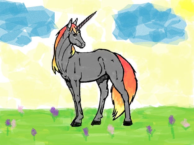 A amazing cool sunny pink unicorn