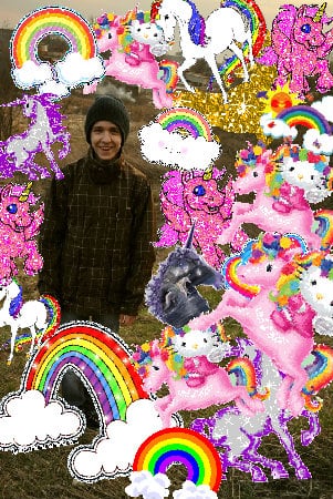 Mindblowingly cool happy merry pink picture