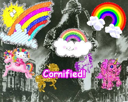 A lovely divine pink happy rainbow