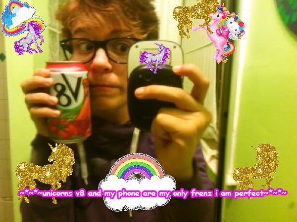 Crazy happy joyful sunny great friend