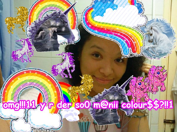 Crazy jolly great glad joyful composition