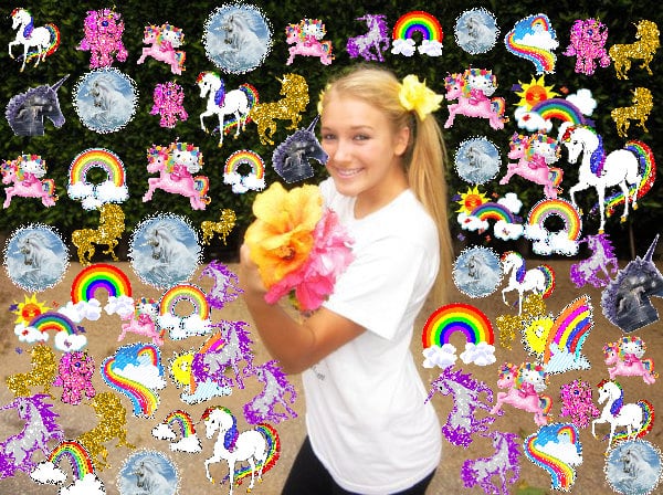 The glad happy joyful sunny picture