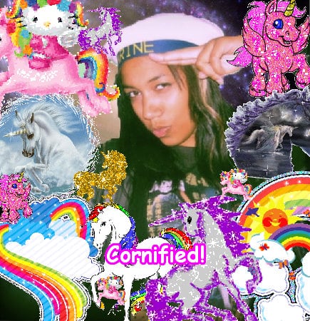 Crazy happy pink joyful cool image